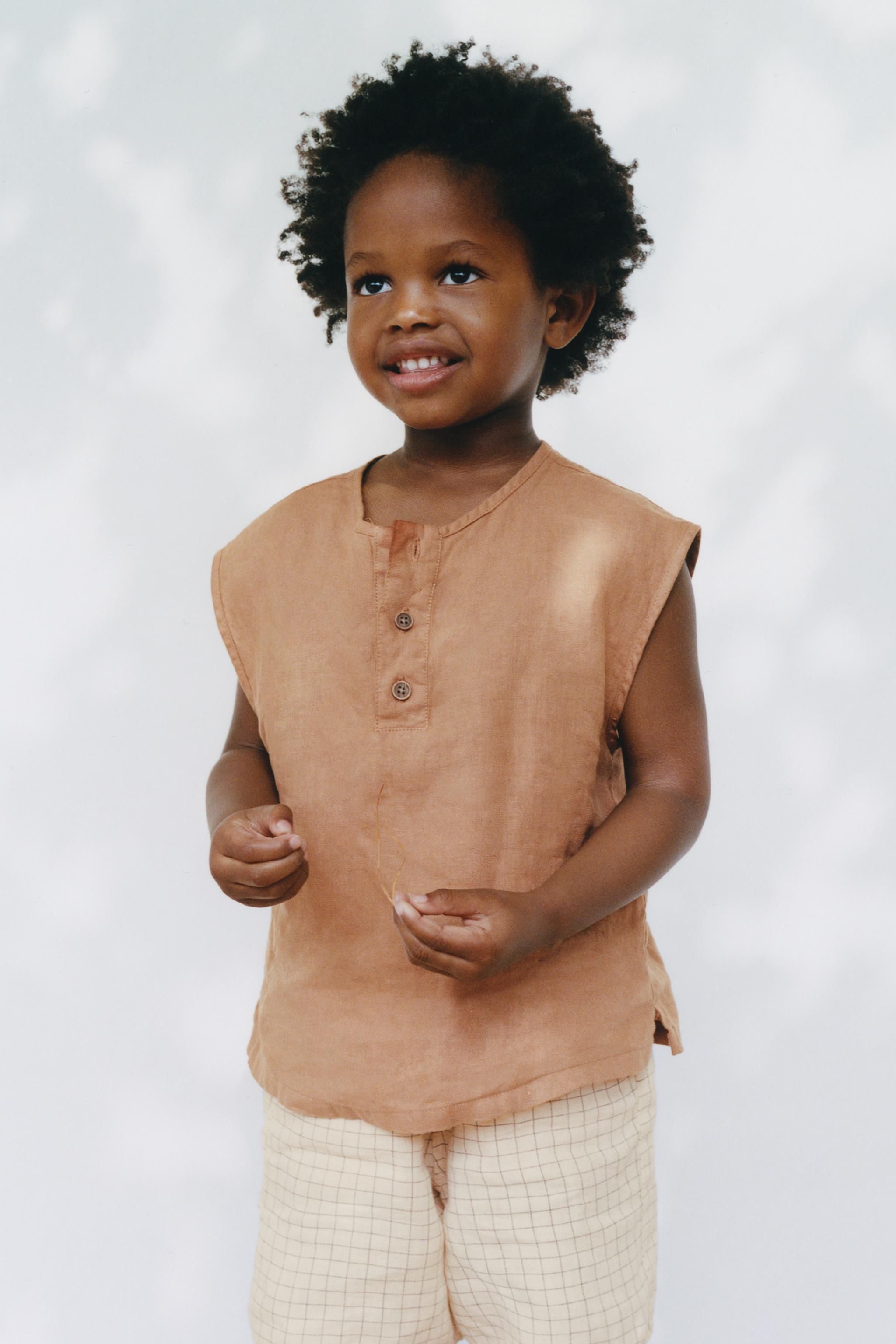 CHEMISE SANS MANCHES 100% LIN